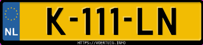 Kenteken afbeelding van K111LN, paarse Aiways U5