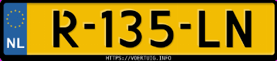 Kenteken afbeelding van R135LN, rode Aiways U5