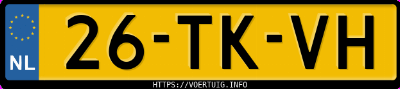 Kenteken afbeelding van 26TKVH, zwarte Alfa Romeo 147