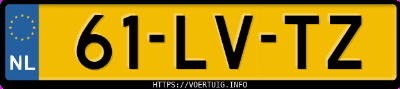Kenteken afbeelding van 61LVTZ, blauwe Alfa Romeo 147