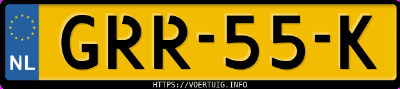 Kenteken afbeelding van GRR55K, blauwe Alfa Romeo Junior Elettrica Kenteken afbeelding van GRR55K, blauwe Alfa Romeo Junior Elettrica