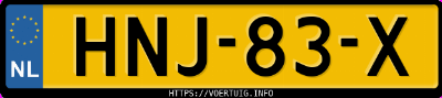 Kenteken afbeelding van HNJ83X, zwarte Alfa Romeo Junior Elettrica Veloce