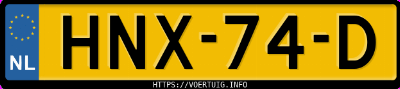 Kenteken afbeelding van HNX74D, grijze Alfa Romeo Junior Elettrica
