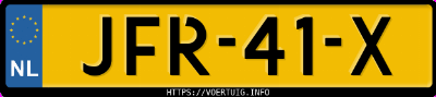 Kenteken afbeelding van JFR41X, witte Alfa Romeo Junior
