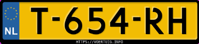 Kenteken afbeelding van T654RH, zwarte Alfa Romeo 166