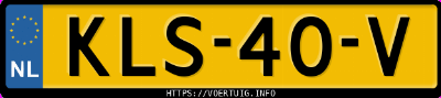 Kenteken afbeelding van KLS40V, witte Alpine A110