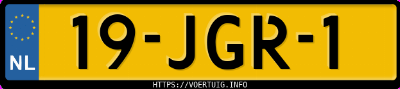 Kenteken afbeelding van 19JGR1, grijze Aston Martin V8 Vantage Roadster