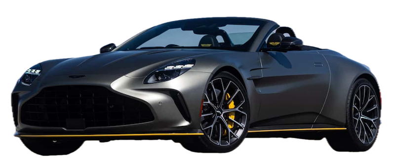 Afbeelding van KFV36P, grijze Aston Martin Vantage Roadster F1 cabriolet