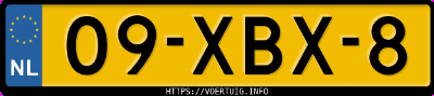 Kenteken afbeelding van 09XBX8, zwarte Audi A5 Sportback 1.8tfsi