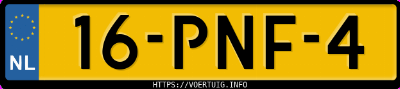 Kenteken afbeelding van 16PNF4, zwarte Audi A2