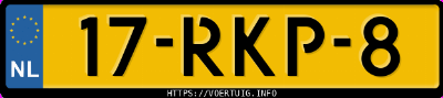 Kenteken afbeelding van 17RKP8, zwarte Audi A6 Avant 2.8fsi