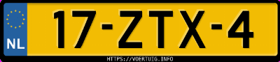 Kenteken afbeelding van 17ZTX4, zwarte Audi A6 Avant 2.0tfsi