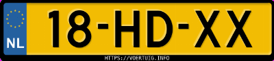 Kenteken afbeelding van 18HDXX, zwarte Audi A2