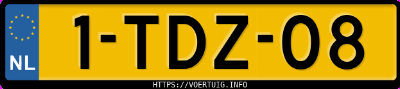 Kenteken afbeelding van 1TDZ08, witte Audi A3 Limousine Li. 2.0tdi