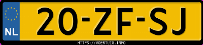 Kenteken afbeelding van 20ZFSJ, grijze Audi A2
