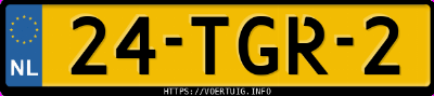 Kenteken afbeelding van 24TGR2, grijze Audi A2