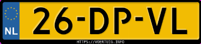 Kenteken afbeelding van 26DPVL, beige Audi A6