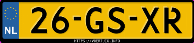 Kenteken afbeelding van 26GSXR, zwarte Audi A2