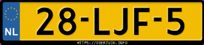 Kenteken afbeelding van 28LJF5, blauwe Audi A2