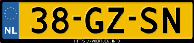 Kenteken afbeelding van 38GZSN, groene Audi A2