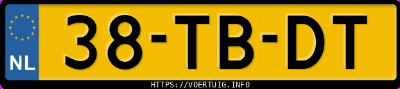 Kenteken afbeelding van 38TBDT, zwarte Audi 4B