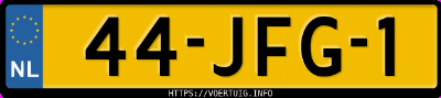 Kenteken afbeelding van 44JFG1, zwarte Audi A6