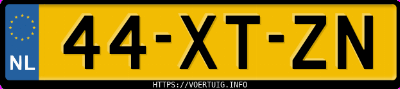 Kenteken afbeelding van 44XTZN, blauwe Audi A6