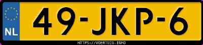 Kenteken afbeelding van 49JKP6, zwarte Audi A2