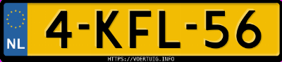 Kenteken afbeelding van 4KFL56, zwarte Audi A4 Limousine 1.8tfsi