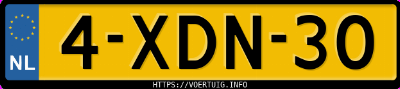 Kenteken afbeelding van 4XDN30, bruine Audi A3 Limousine 1.4tfsi Cod