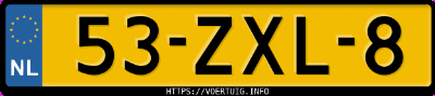Kenteken afbeelding van 53ZXL8, grijze Audi A6 Limousine 2.0tfsi