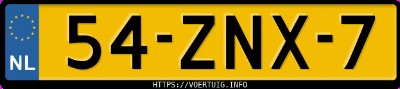 Kenteken afbeelding van 54ZNX7, grijze Audi A4 Limousine 1.8tfsi