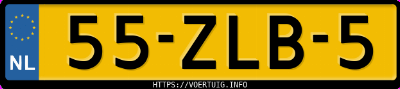 Kenteken afbeelding van 55ZLB5, zwarte Audi A2