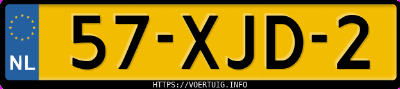 Kenteken afbeelding van 57XJD2, blauwe Audi A6 Limousine 2.0tfsi