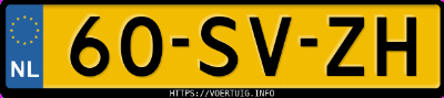 Kenteken afbeelding van 60SVZH, zwarte Audi D 2