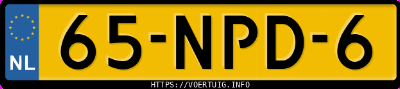Kenteken afbeelding van 65NPD6, grijze Audi A2
