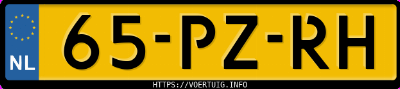 Kenteken afbeelding van 65PZRH, blauwe Audi A3