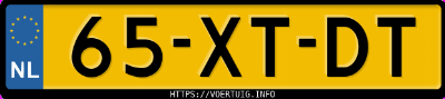 Kenteken afbeelding van 65XTDT, zwarte Audi S5 4.2 Fsi Quattro
