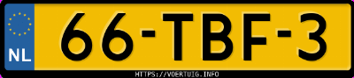 Kenteken afbeelding van 66TBF3, blauwe Audi A5 Cabriolet 1.8tfsi