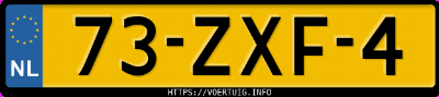 Kenteken afbeelding van 73ZXF4, grijze Audi A4 Avant 1.8tfsi