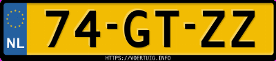 Kenteken afbeelding van 74GTZZ, groene Audi 8D A4