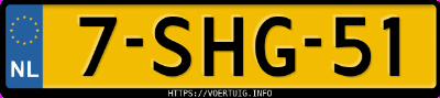 Kenteken afbeelding van 7SHG51, blauwe Audi A6 Limousine 2.0tfsi