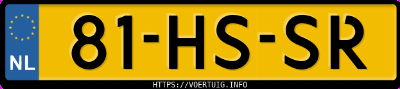 Kenteken afbeelding van 81HSSR, blauwe Audi A6 A4 Avant 2.0
