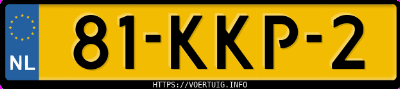 Kenteken afbeelding van 81KKP2, zwarte Audi A4 Avant 1.8tfsi