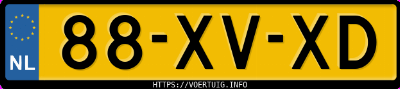 Kenteken afbeelding van 88XVXD, grijze Audi A3