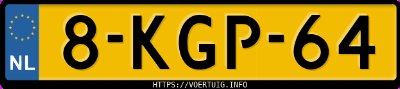 Kenteken afbeelding van 8KGP64, zwarte Audi A4