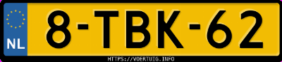 Kenteken afbeelding van 8TBK62, grijze Audi A5 Sportback 1.8tfsi