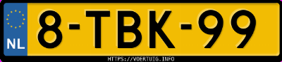 Kenteken afbeelding van 8TBK99, zwarte Audi A3 Sportback 1.6tdie 1.6tdi