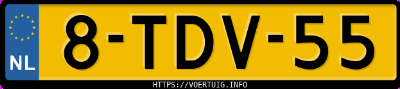 Kenteken afbeelding van 8TDV55, witte Audi A3 1.6tdie 1.6tdi