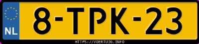 Kenteken afbeelding van 8TPK23, zwarte Audi A3 Sportback 1.4tfsi